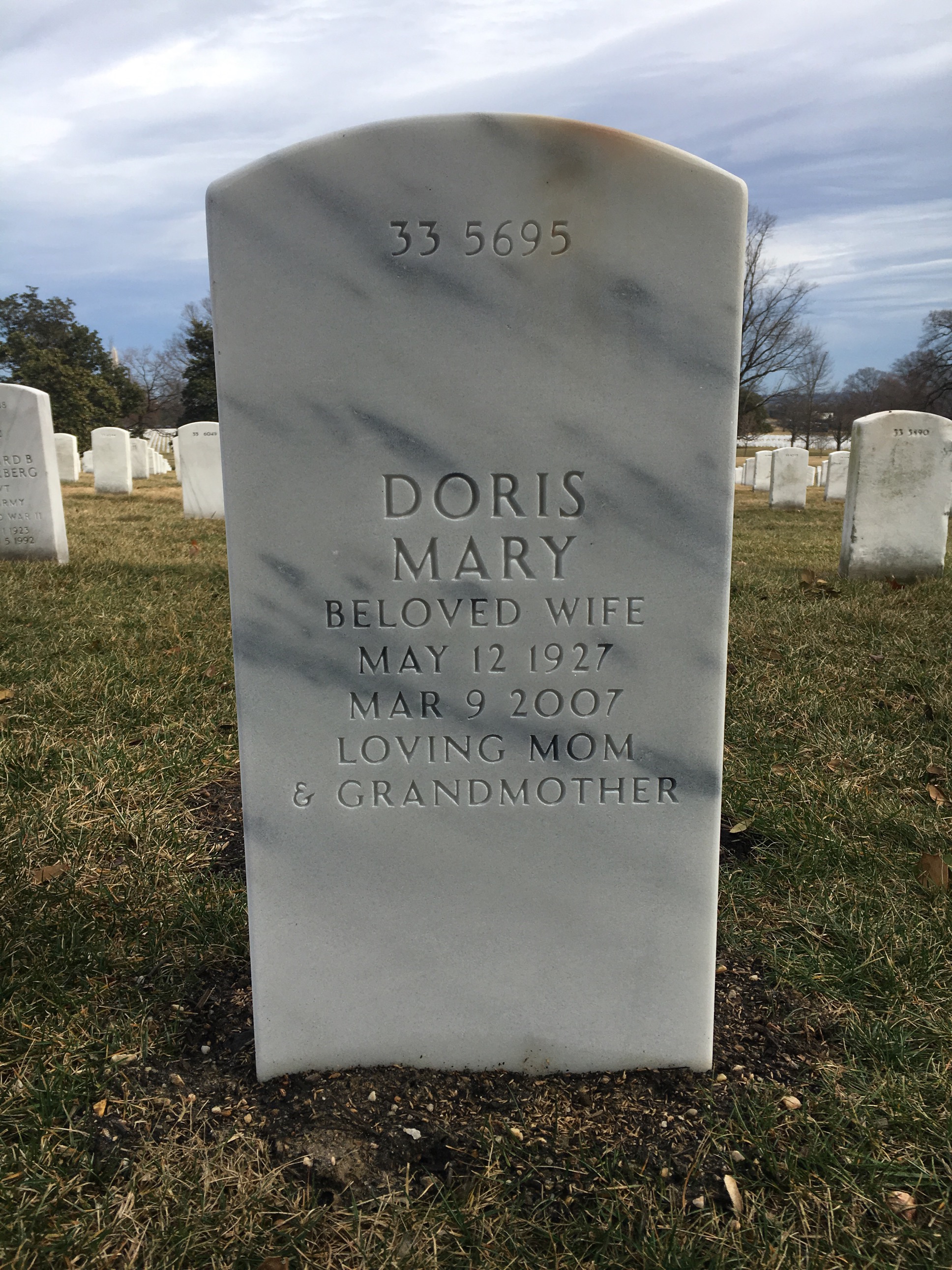 Back of headstone — Michael Conway