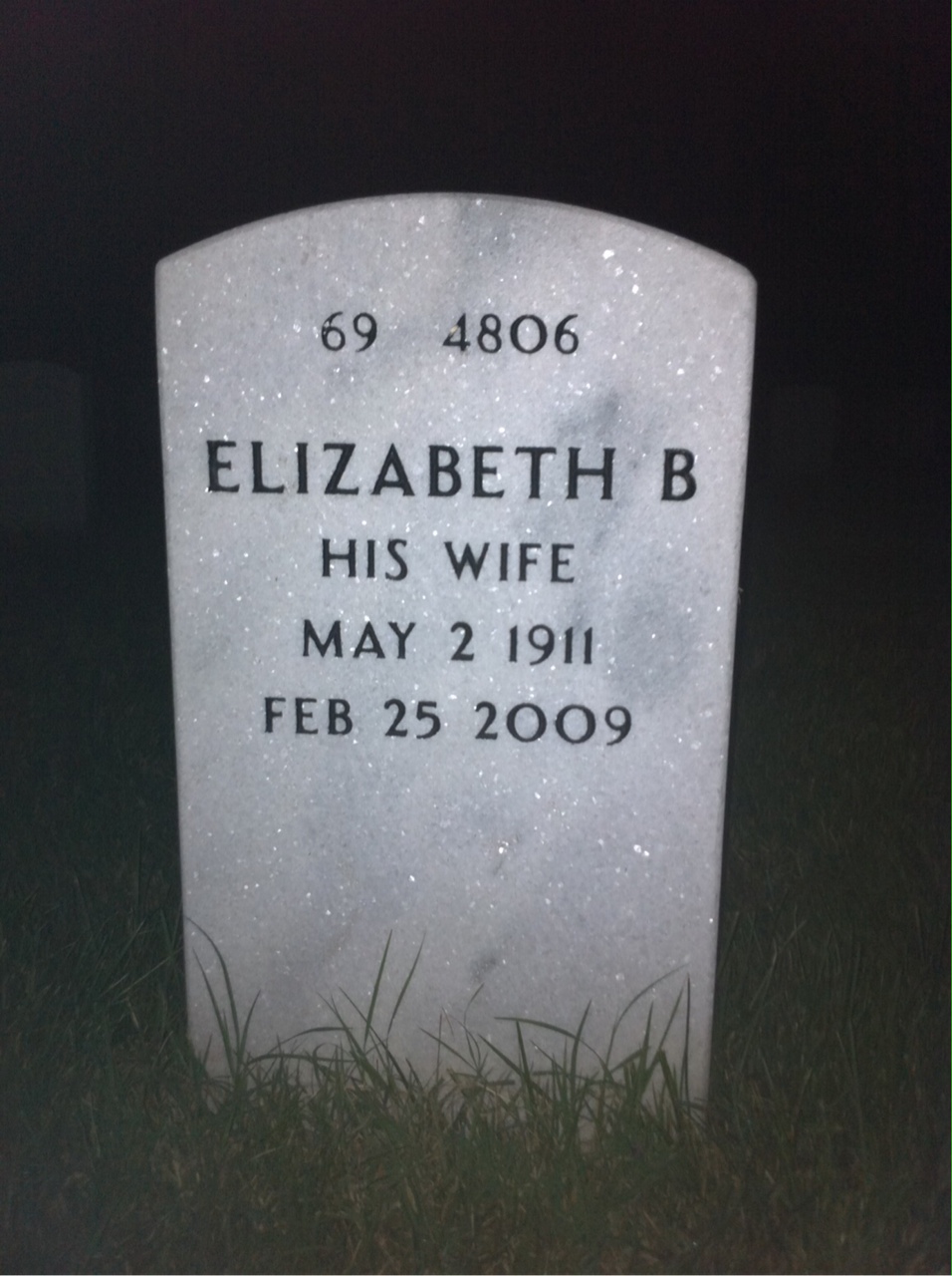 Back of headstone — Royce Flippin