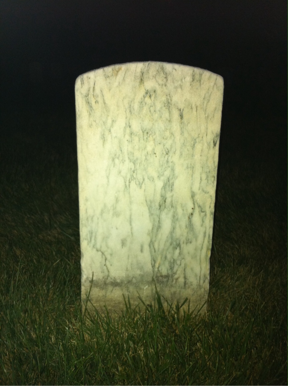 Back of headstone — Horace Moody