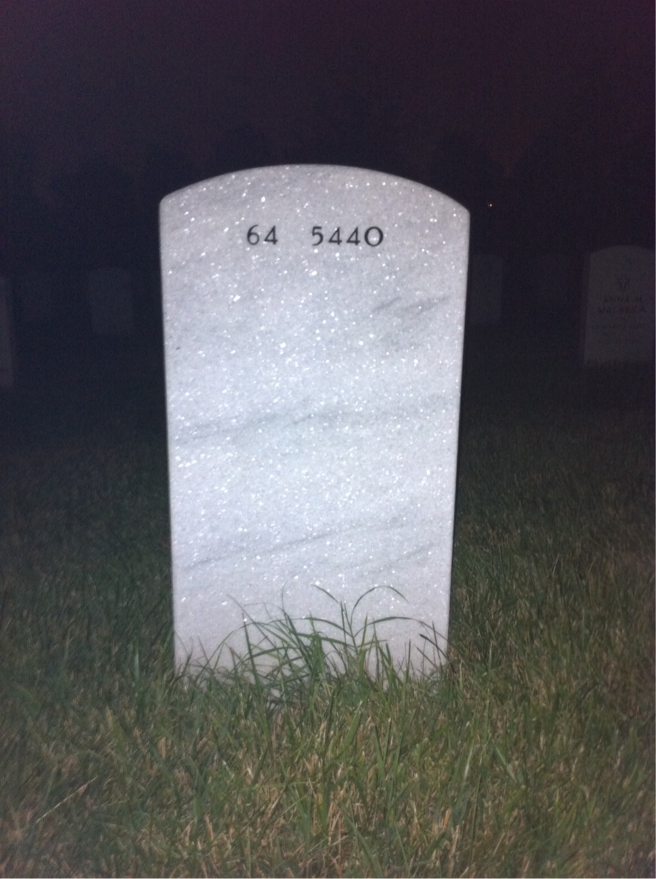 Back of headstone — Charles Tocknell
