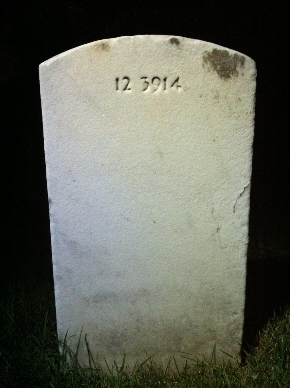 Back of headstone — Marshall Musick