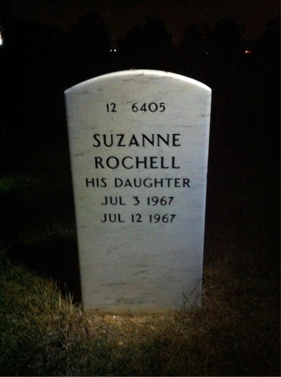 Back of headstone — Gilbert Grabill