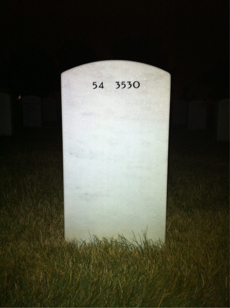 Back of headstone — Patrick O'Sullivan