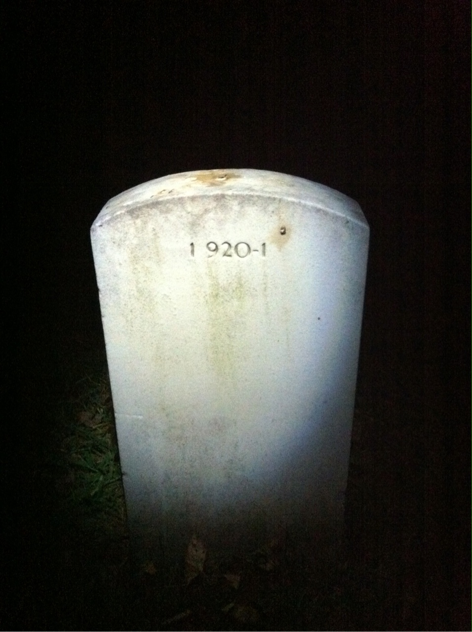 Back of headstone — Willard Nelson Endicott