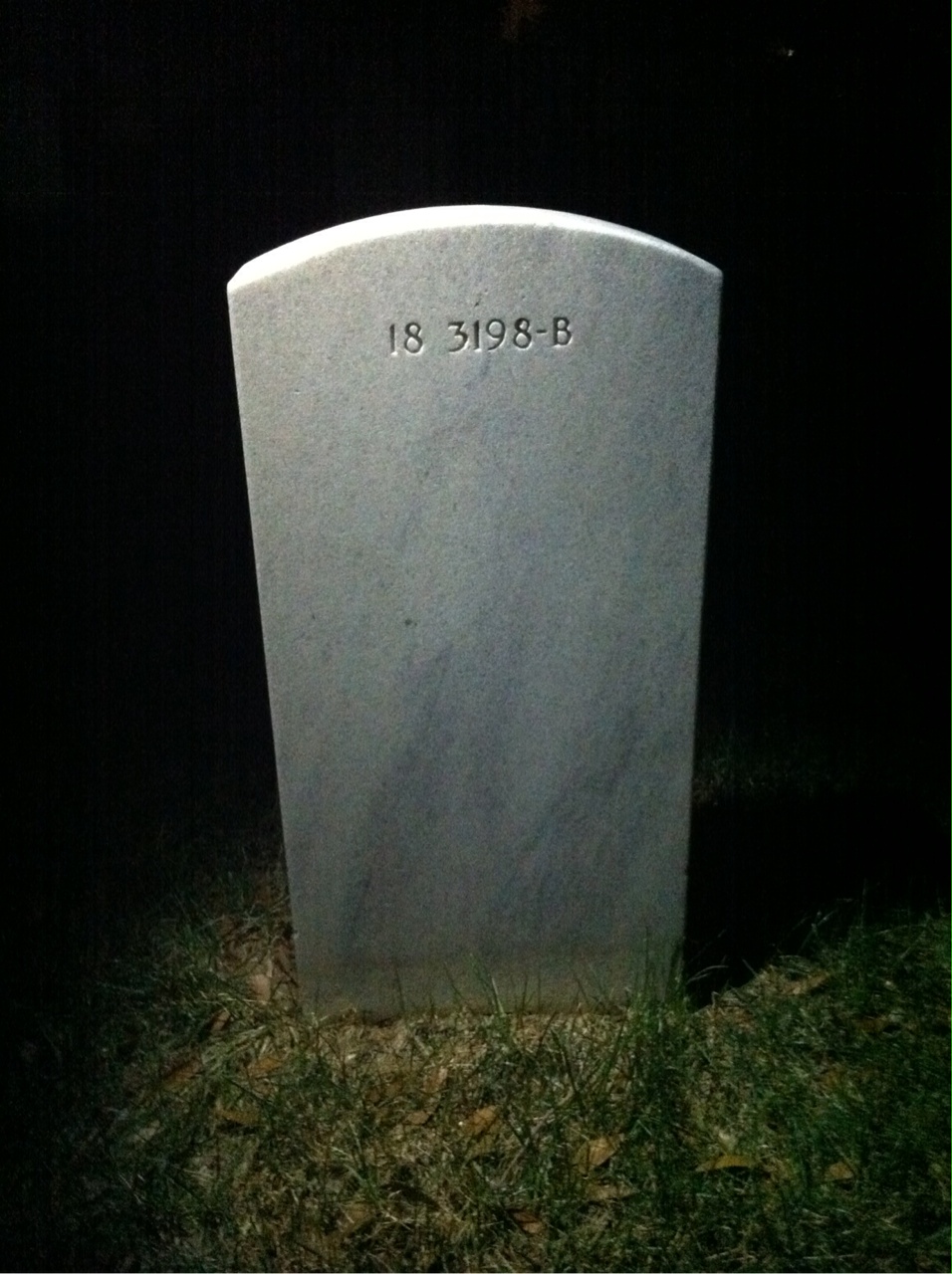 Back of headstone — Pete Mornini