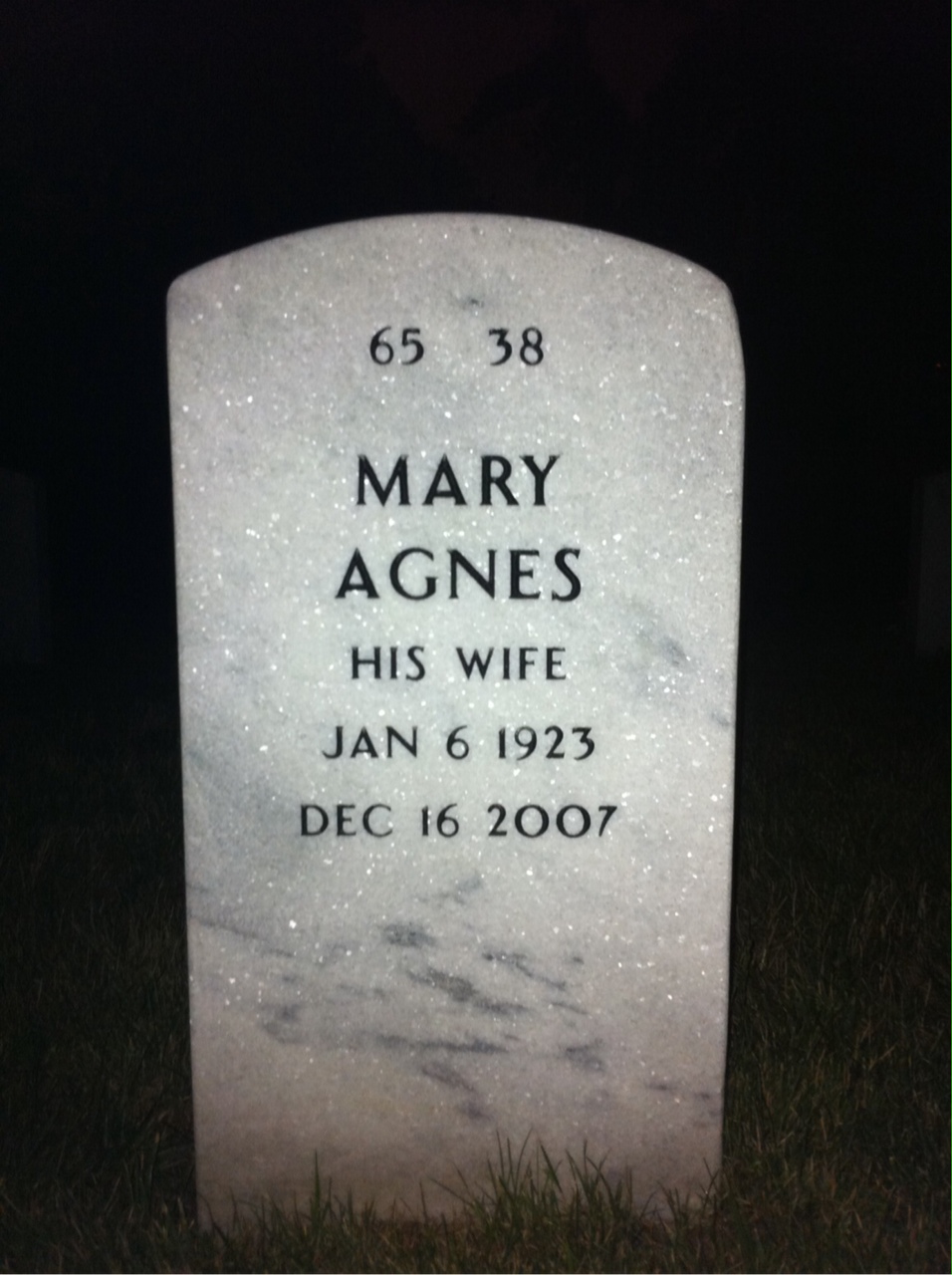 Back of headstone — Lawrence Manley