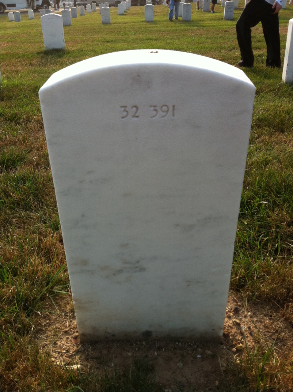 Back of headstone — L Moore