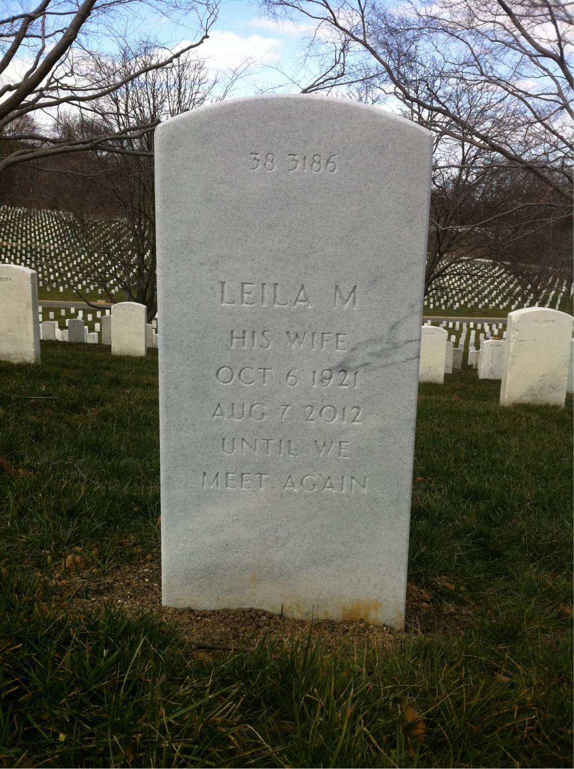 Back of headstone — Charles Francis