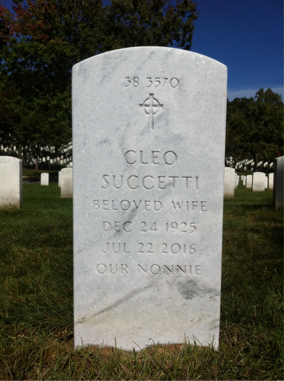 Back of headstone — Thomas Flynn
