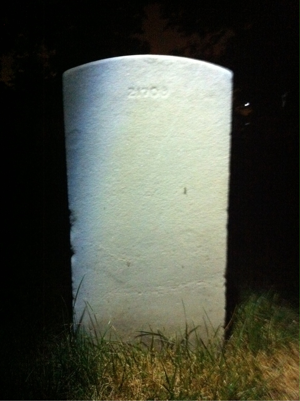 Back of headstone — Joseph Allen
