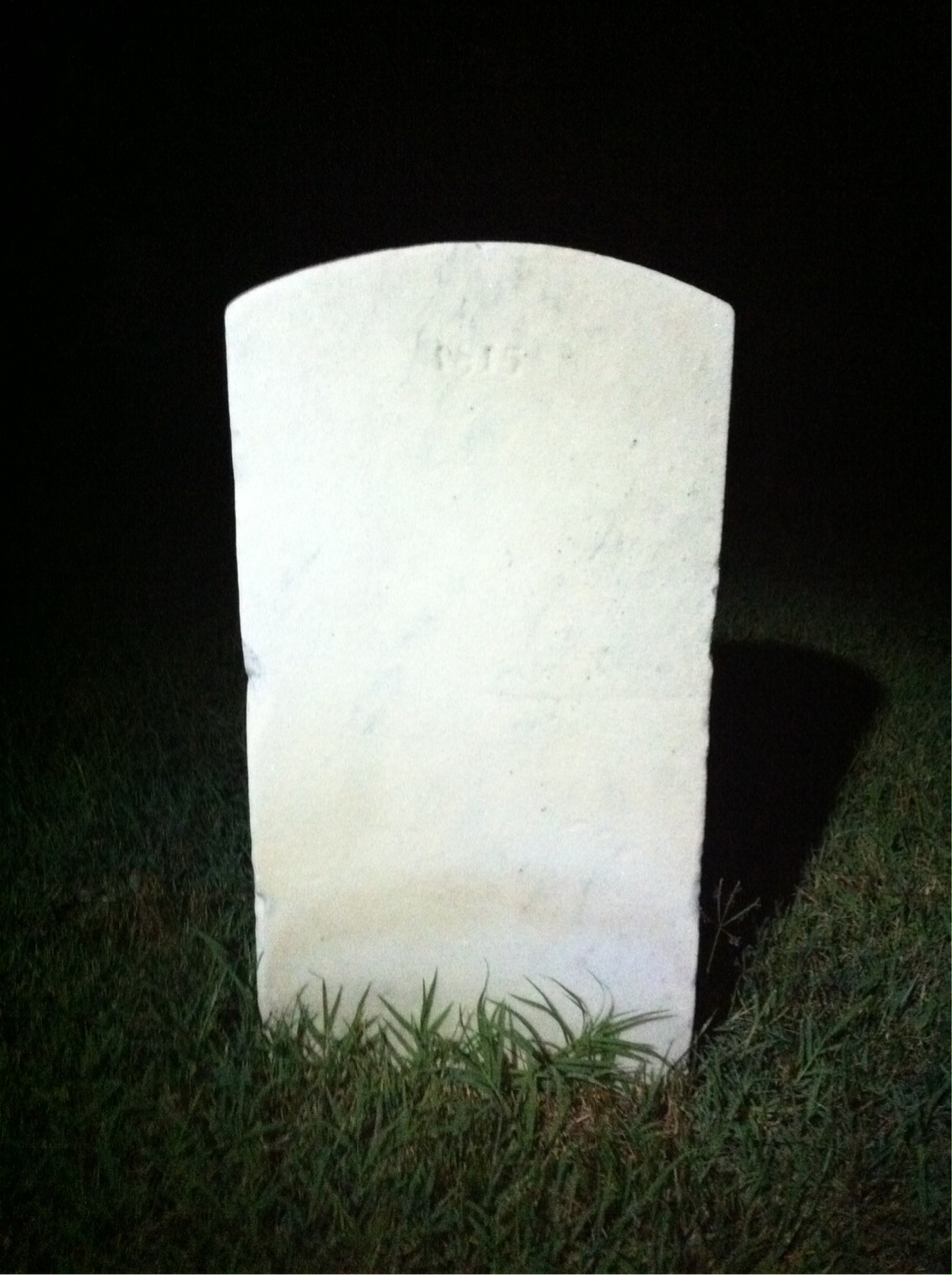 Back of headstone — James Minor