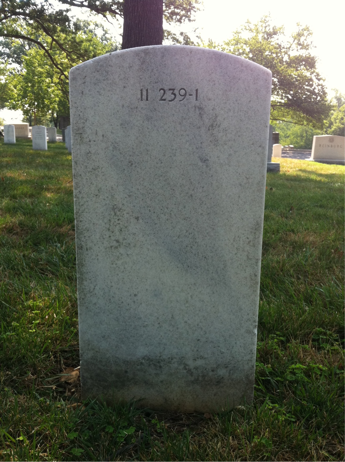 Back of headstone — Charles Murphy
