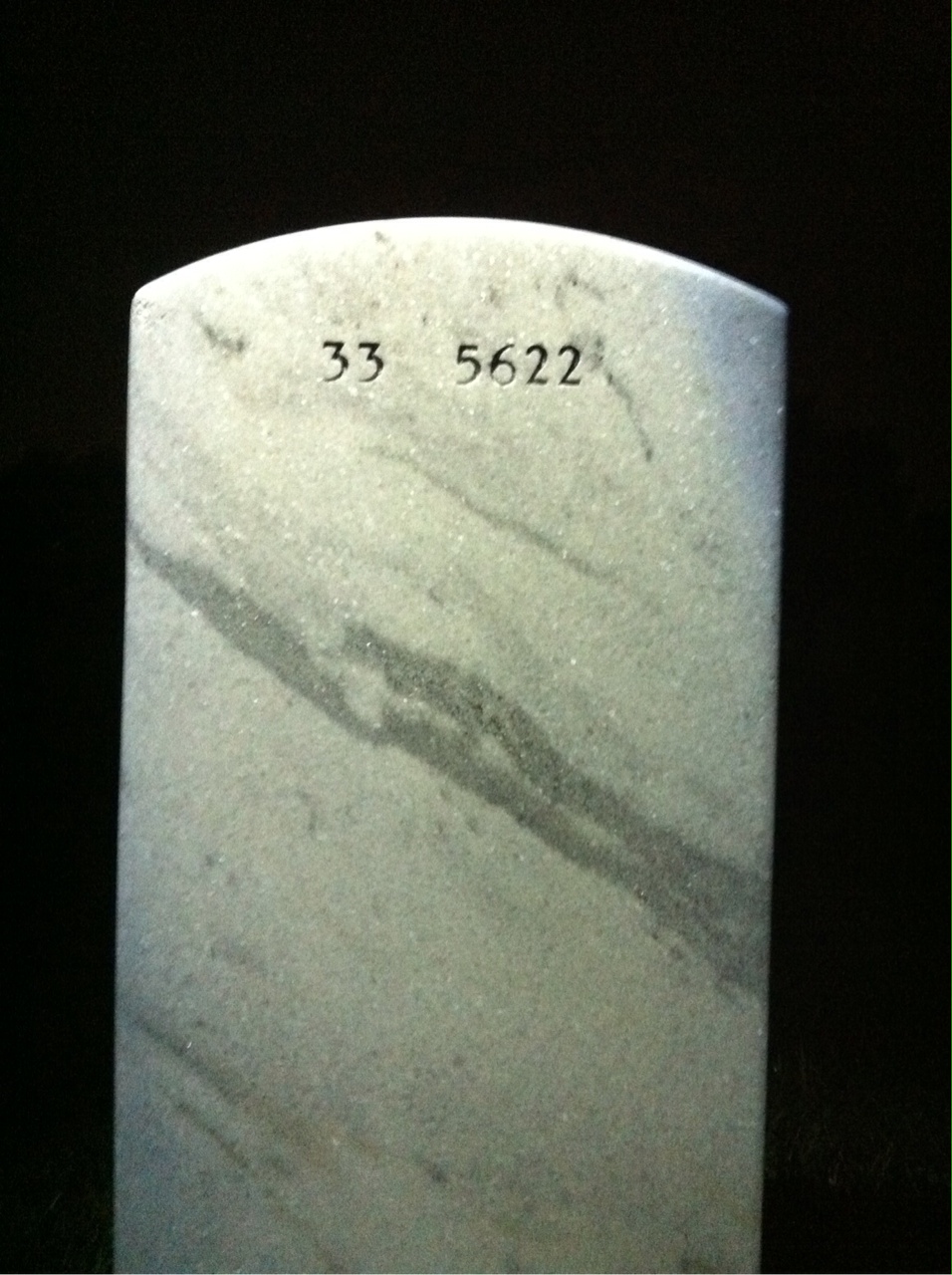 Back of headstone — Kelley Monroe