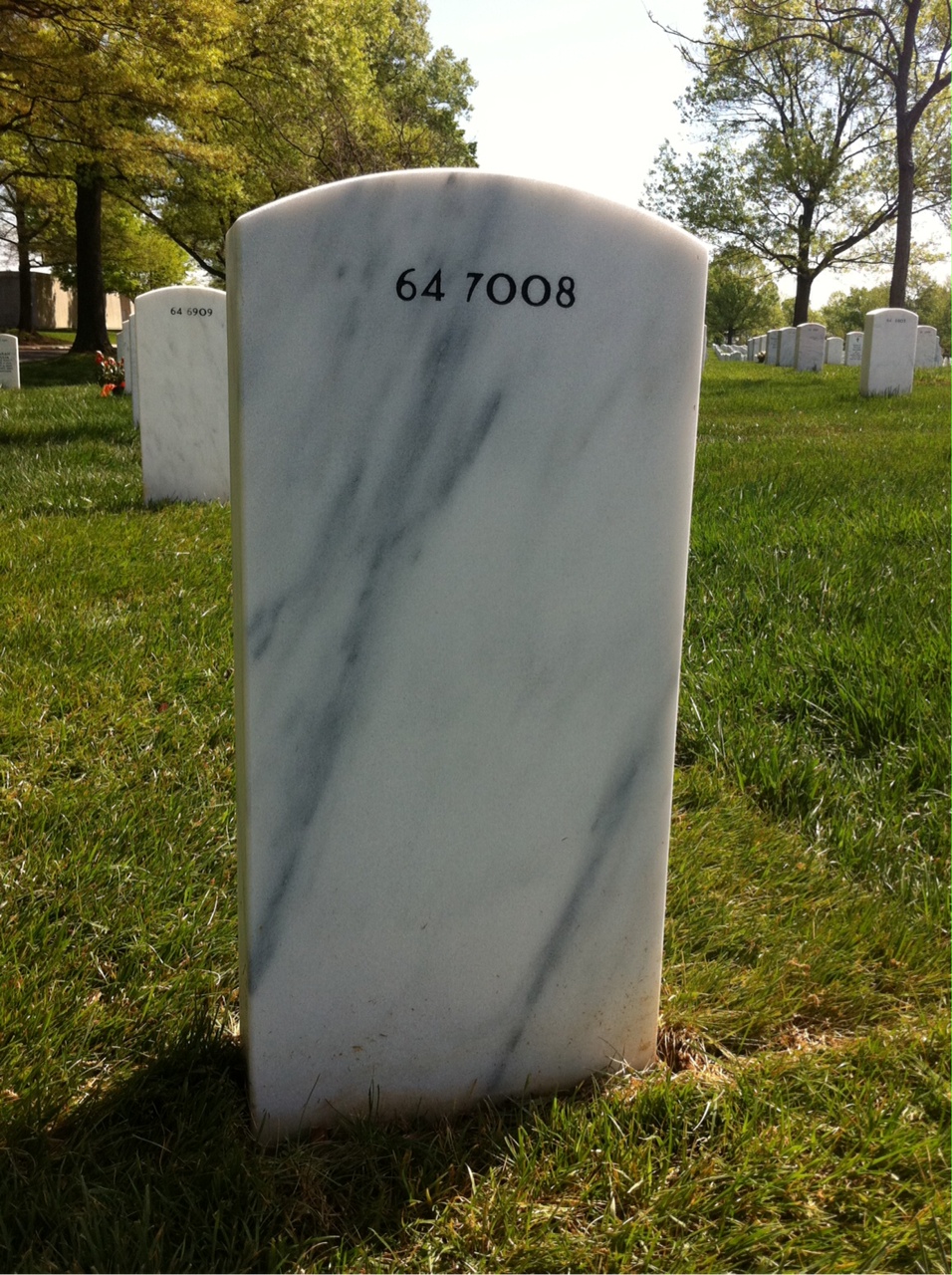 Back of headstone — James Milligan