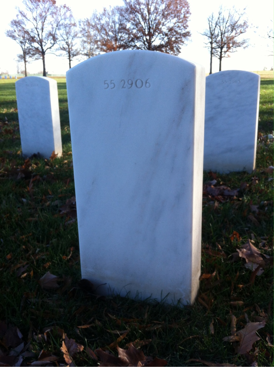 Back of headstone — Marcus Anthony Demery