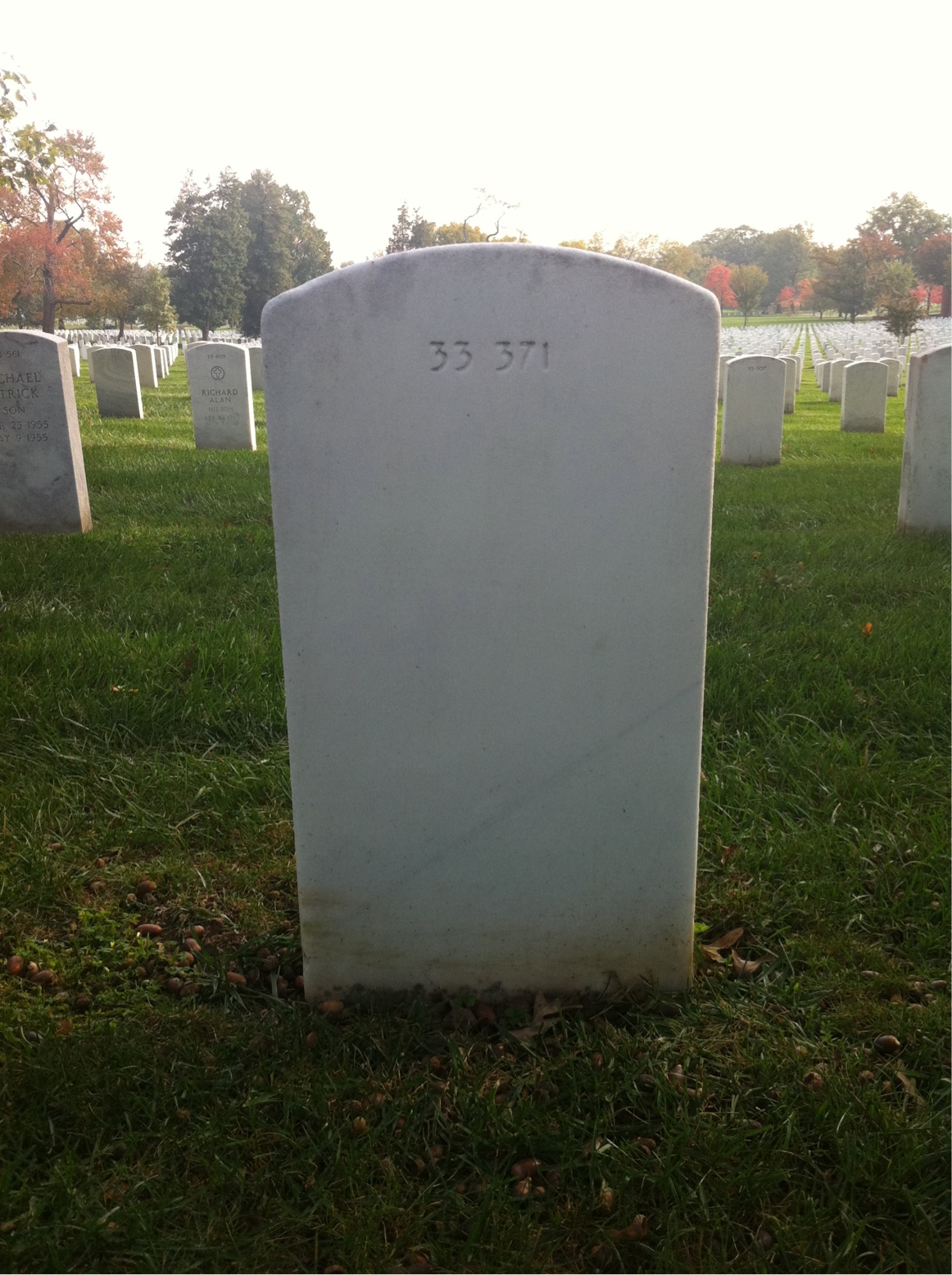 Back of headstone — Emily Aron