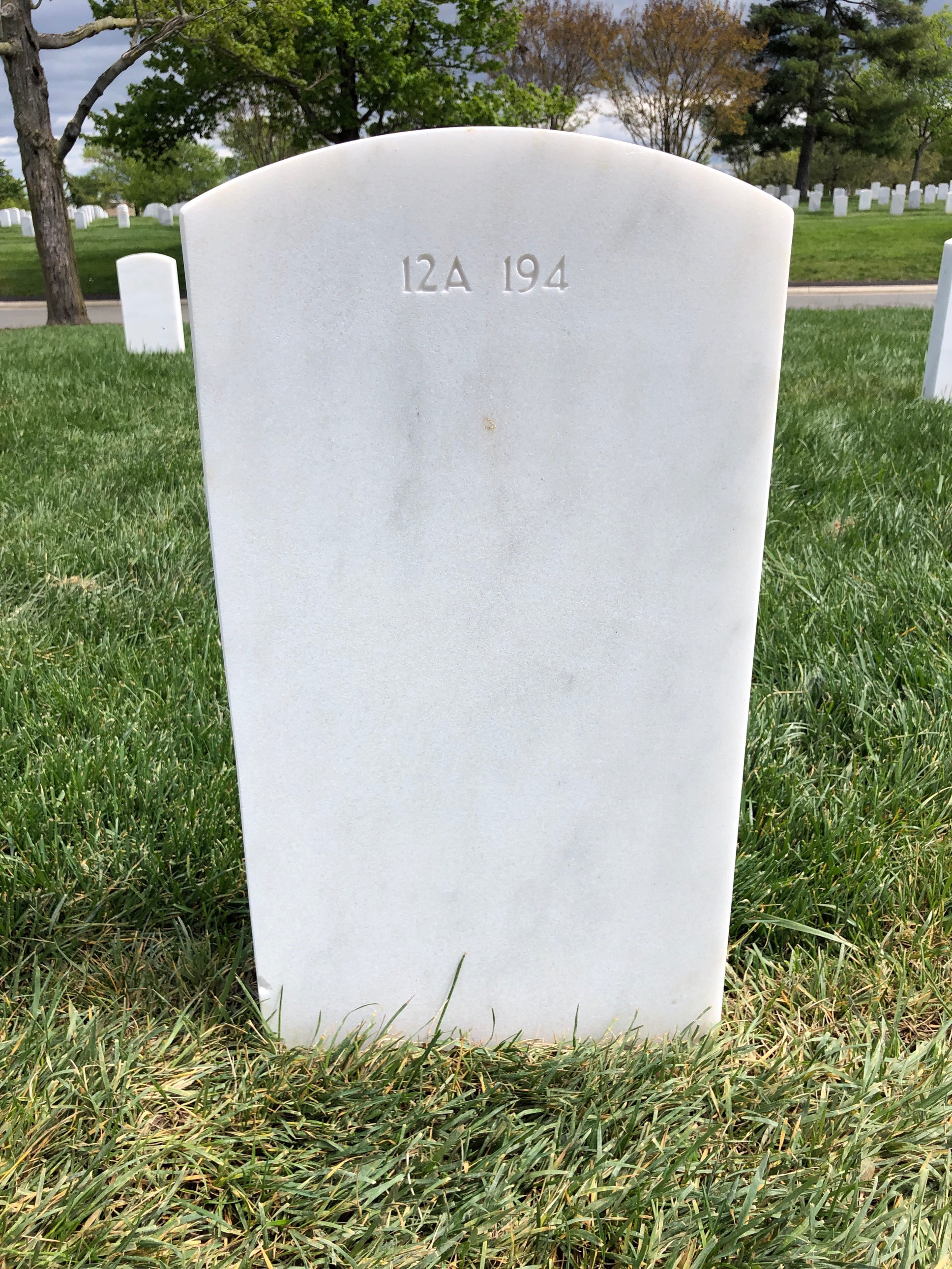 Back of headstone — Young Chahng Lim
