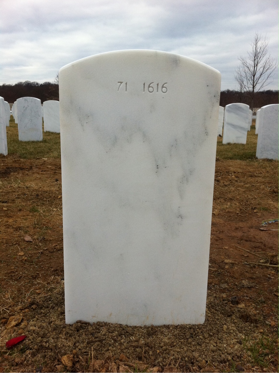 Back of headstone — Robert J Mcdonald