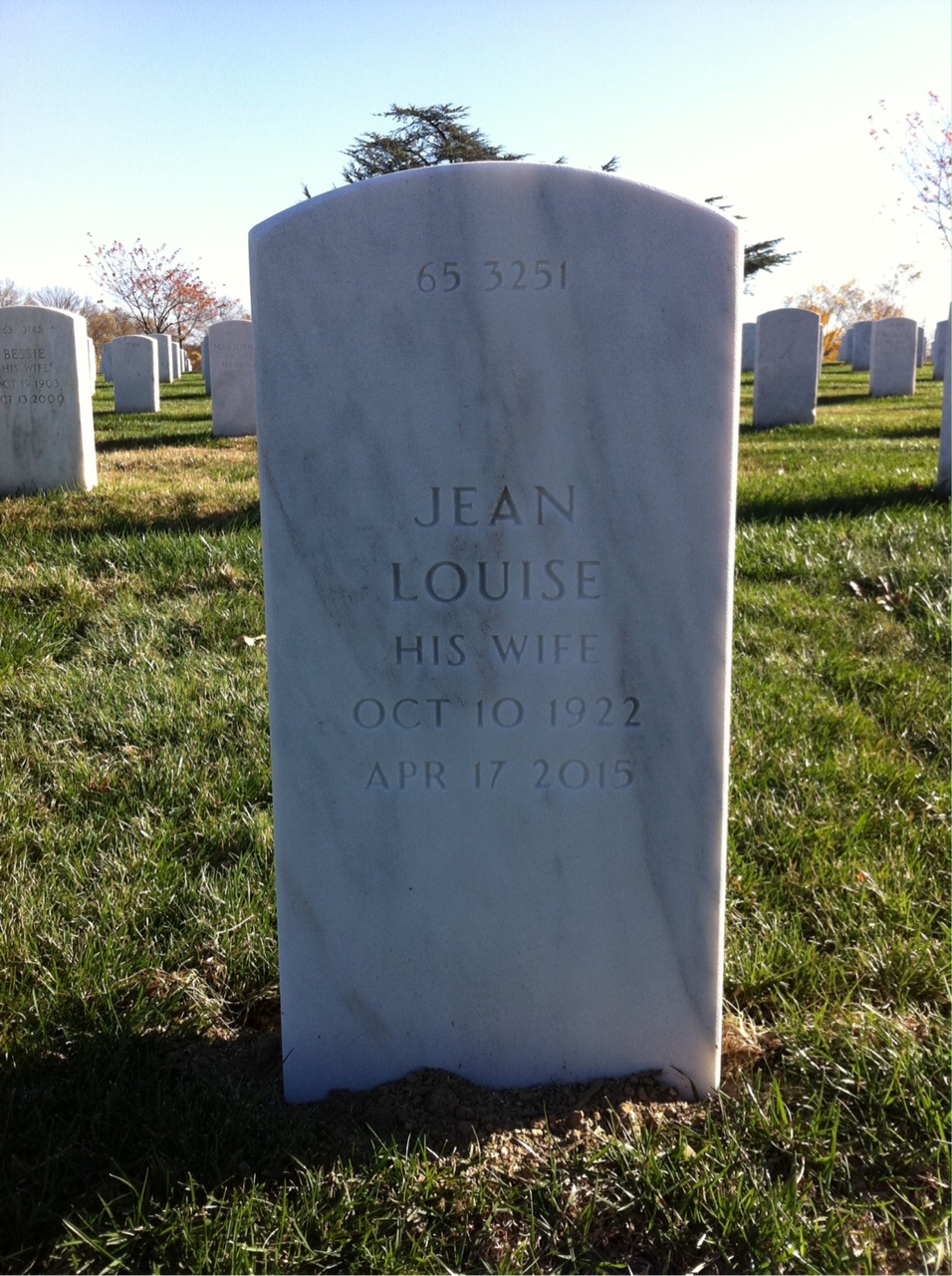Back of headstone — Glen J Sundberg