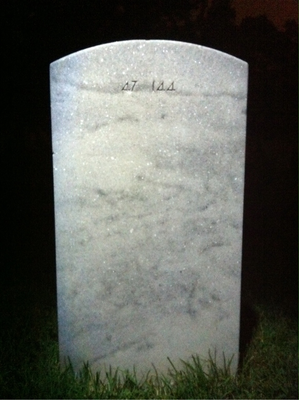 Back of headstone — Fred Anthony