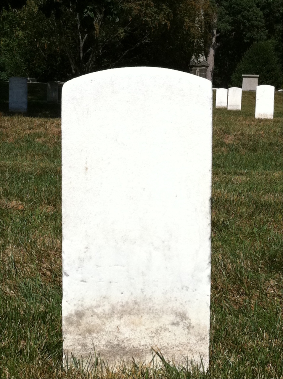 Back of headstone — Herman Morris