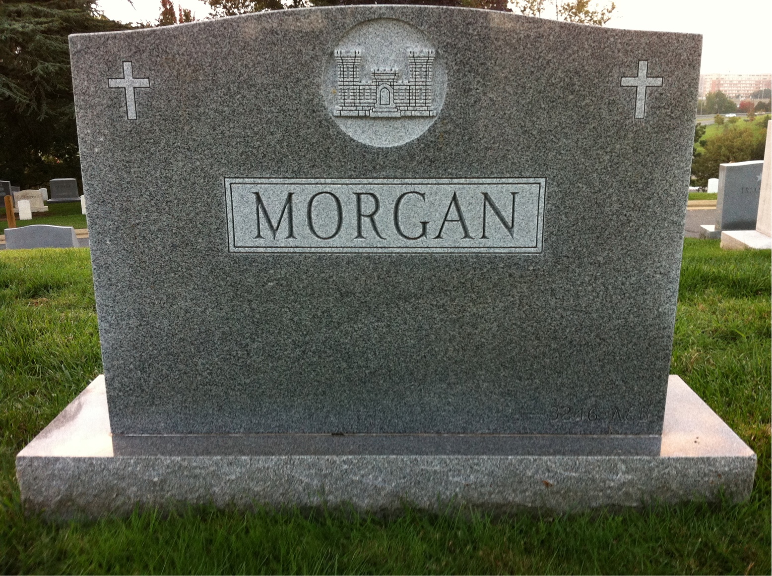 Back of headstone — Joseph Morgan