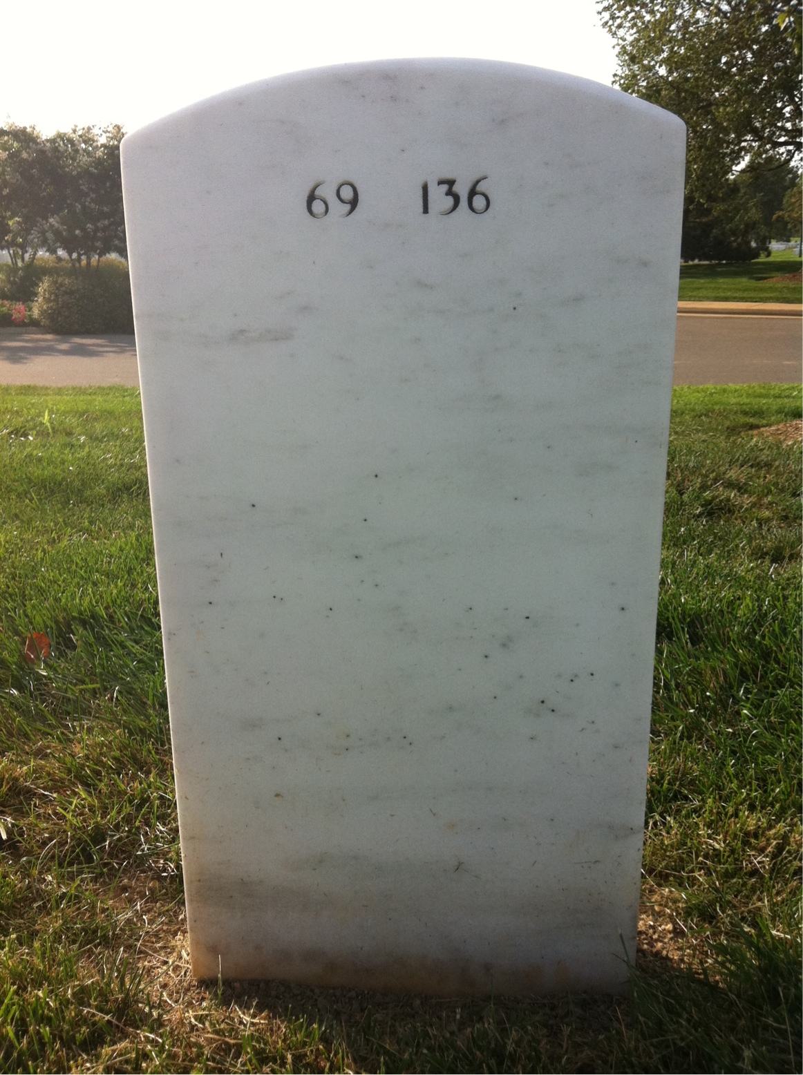 Back of headstone — Robert Flint
