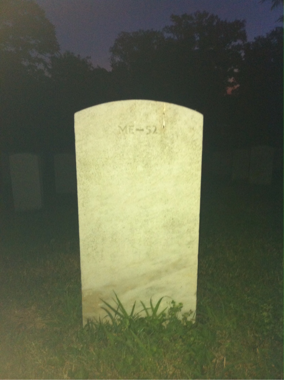 Back of headstone — Robert Adcock