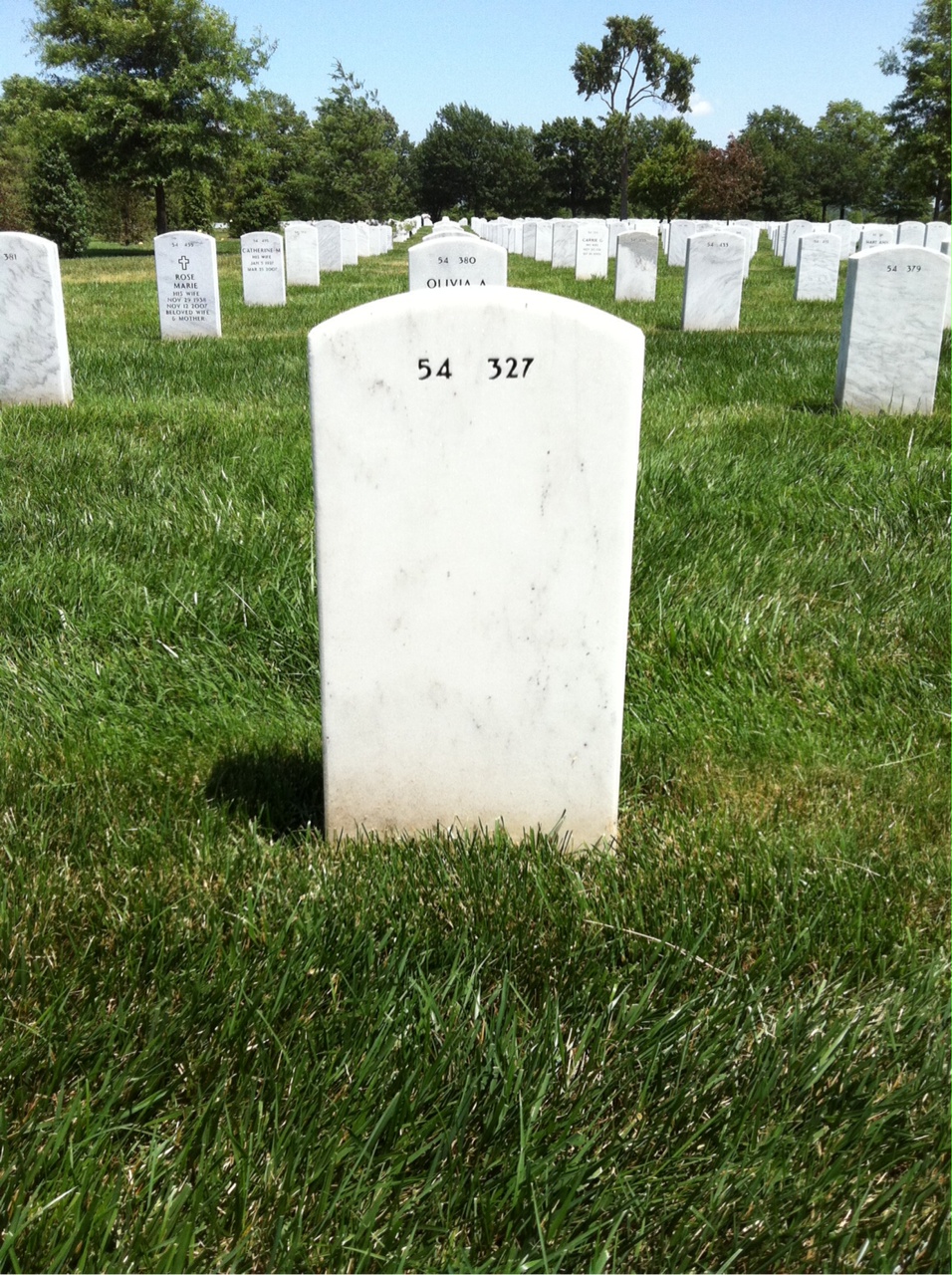 Back of headstone — Nelson Kyles