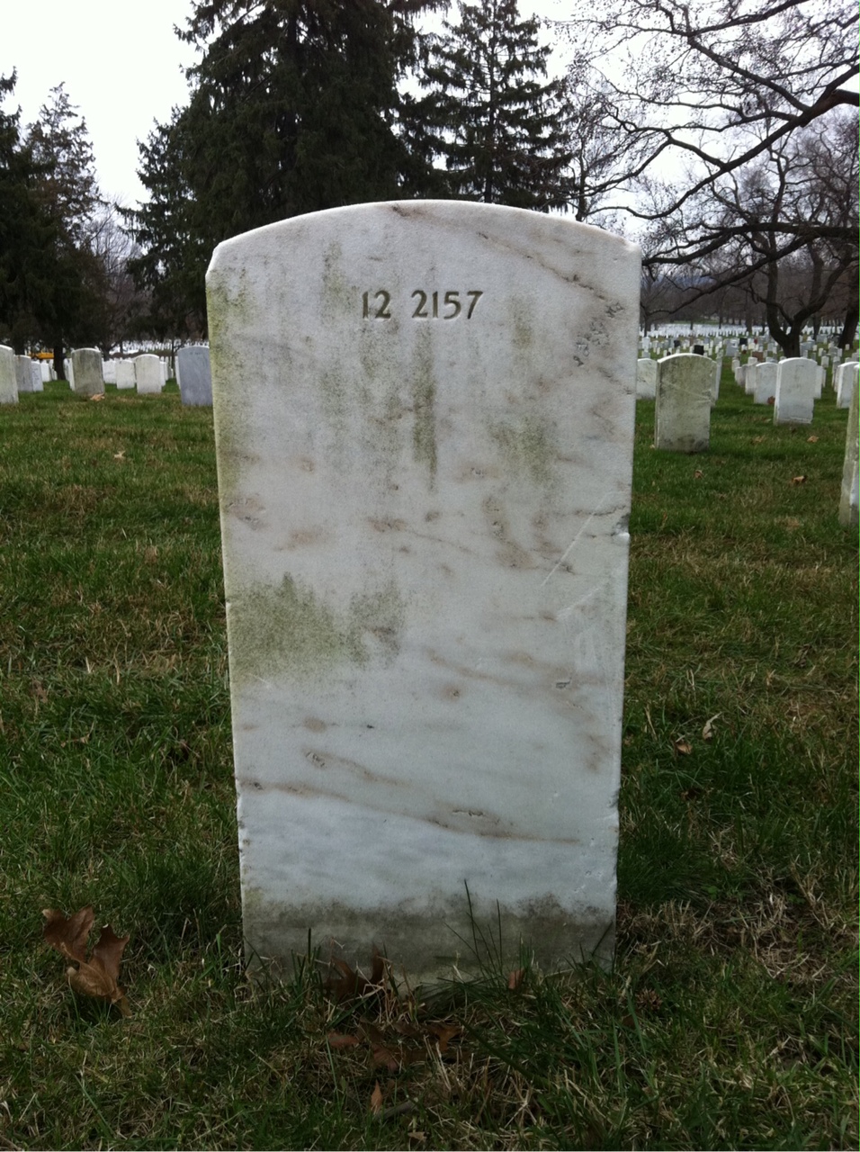 Back of headstone — Dock Brown
