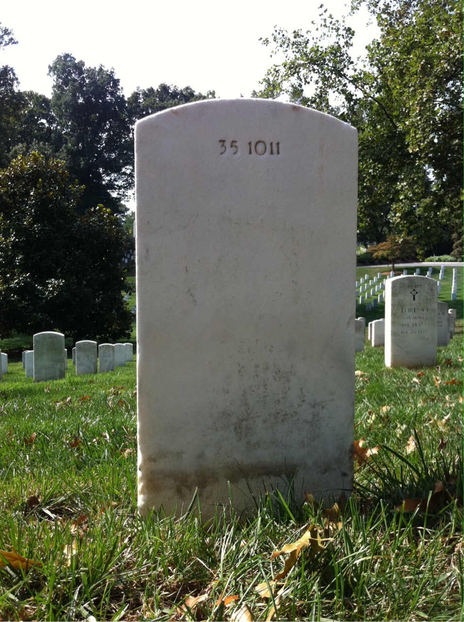 Back of headstone — William Murray