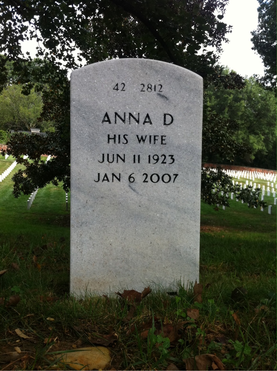 Back of headstone — Floyd Helmick