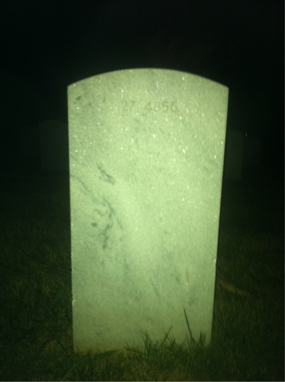 Back of headstone — Emily Contee