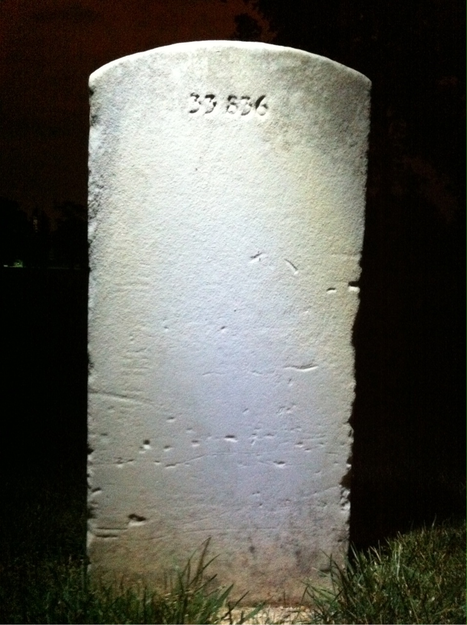 Back of headstone — Benjamin Blake