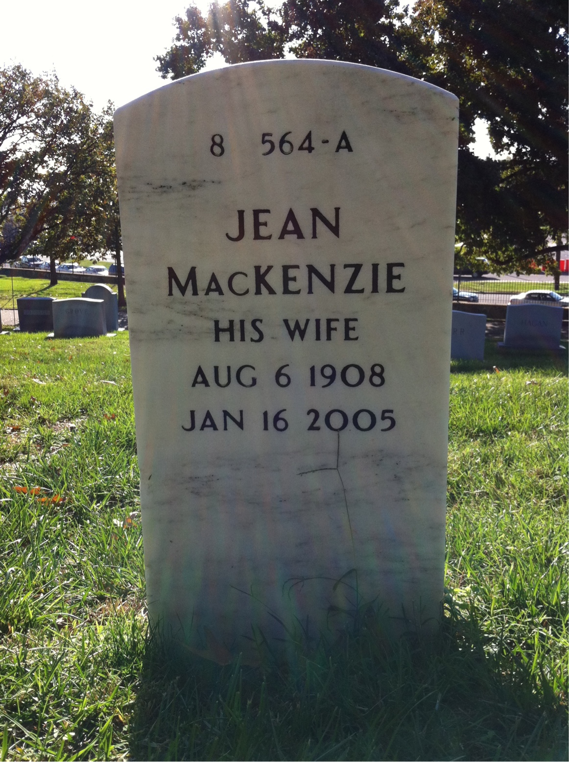 Back of headstone — Emery Hatch