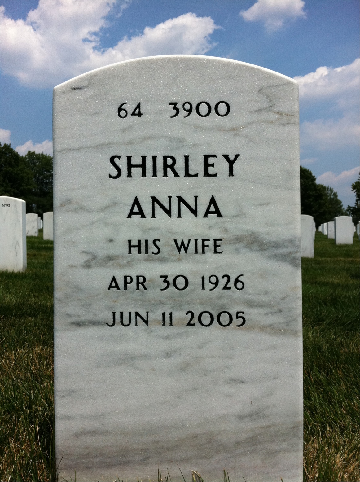 Back of headstone — Joseph Carley