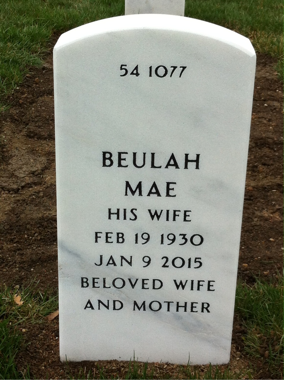 Back of headstone — Jerry Hayman
