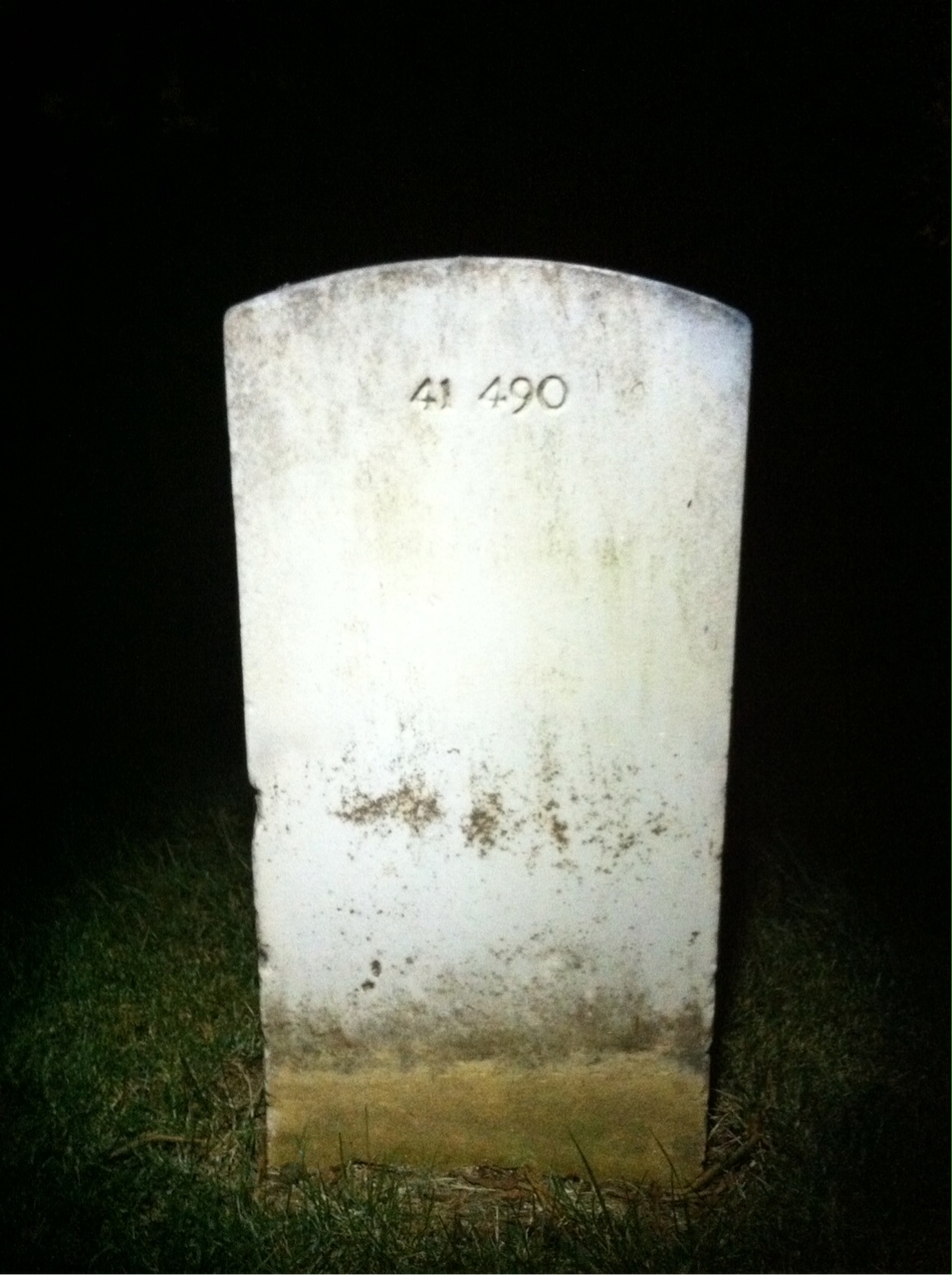 Back of headstone — Russell R Thompson