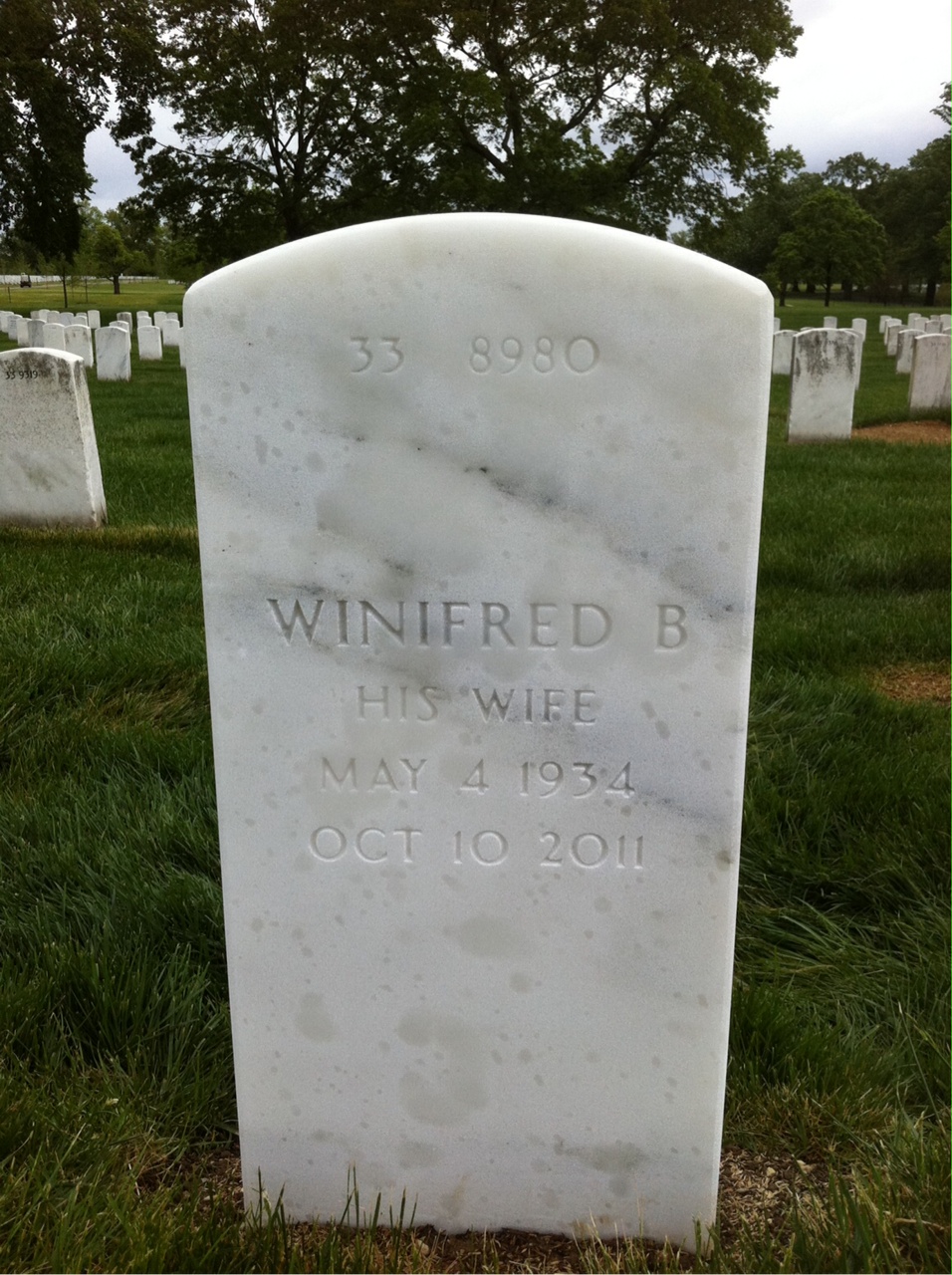 Back of headstone — Preble Donoho