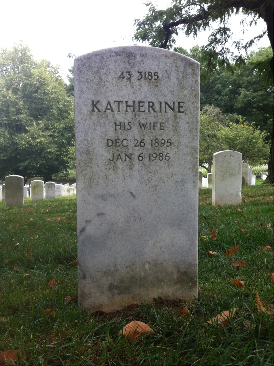 Back of headstone — William S Rhoat