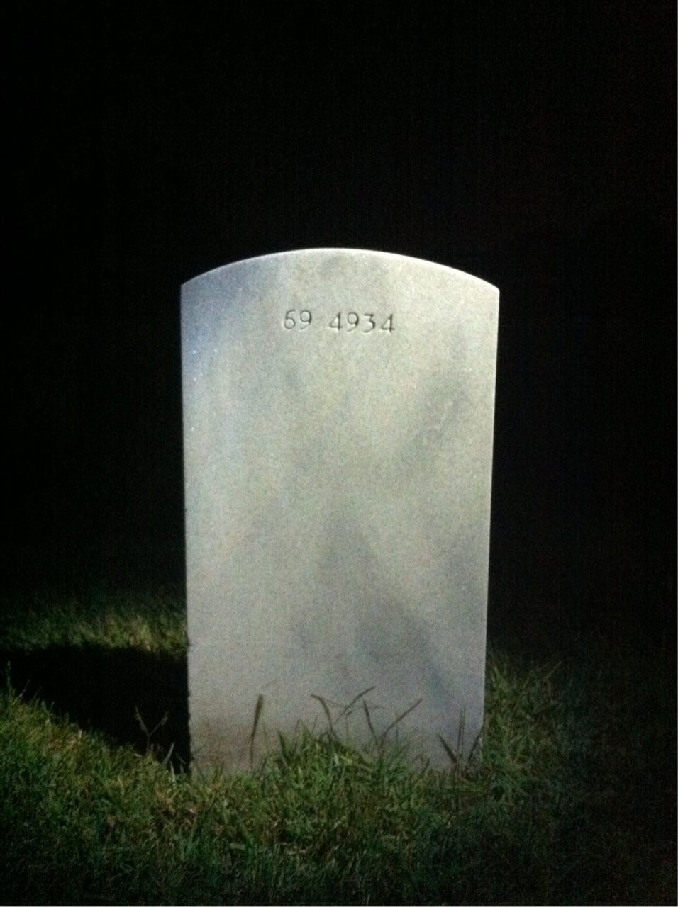 Back of headstone — Charles Moslander