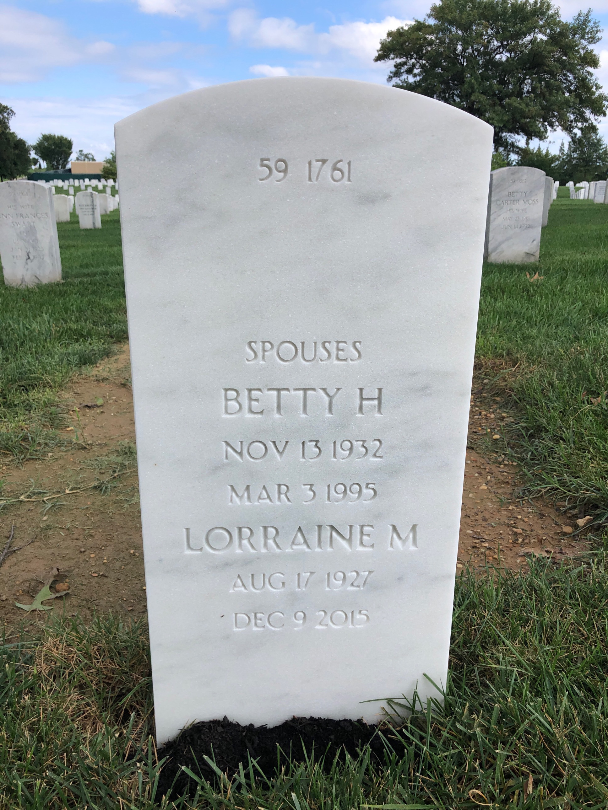 Back of headstone — William Miller