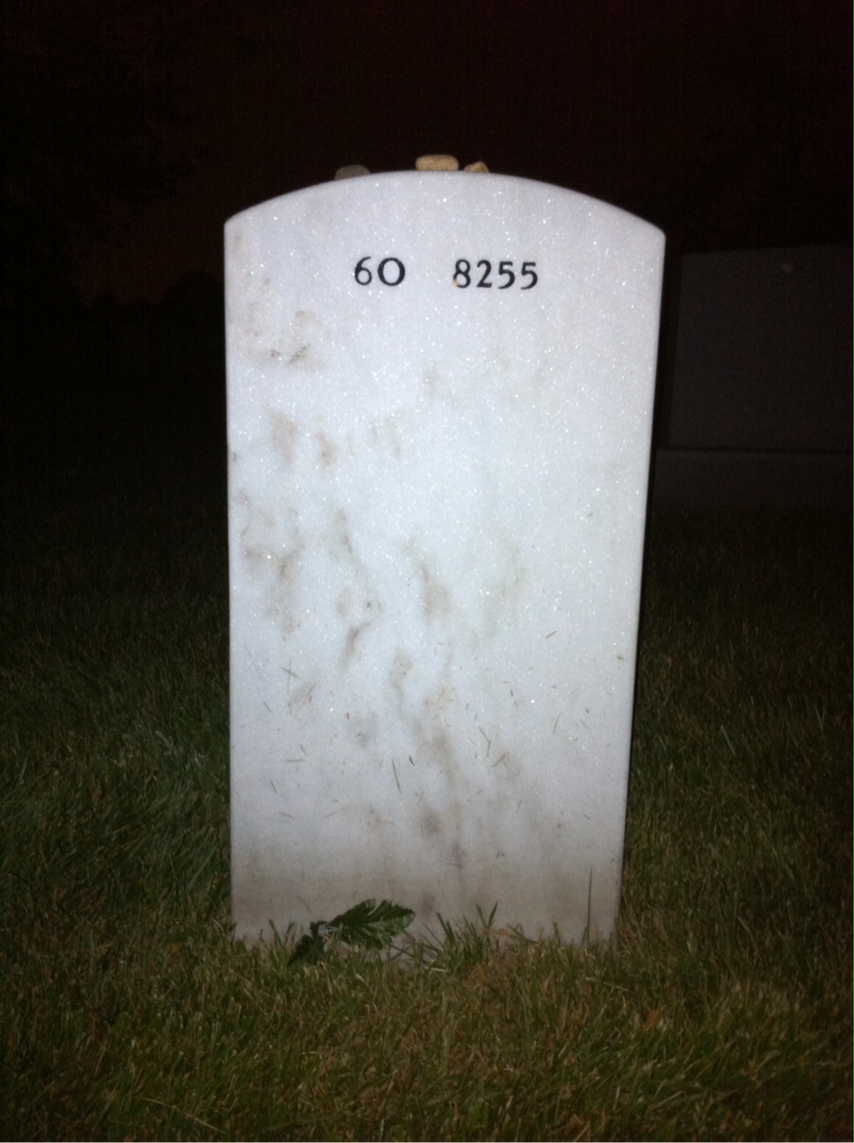 Back of headstone — Joel Cahill