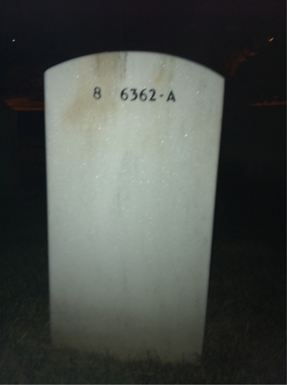 Back of headstone — Rothwell Burke