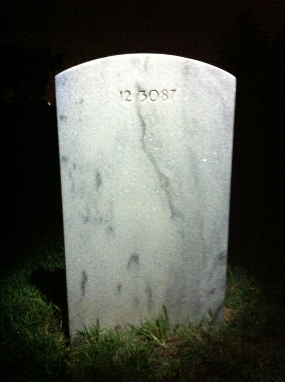 Back of headstone — Joseph Anthony Tull