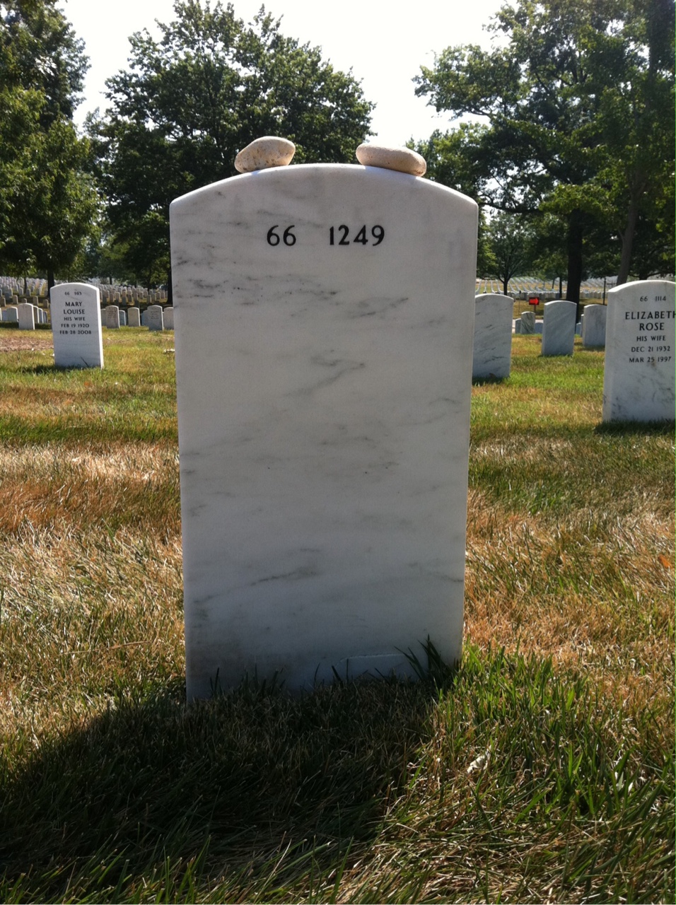 Back of headstone — Anthony Wasilewski
