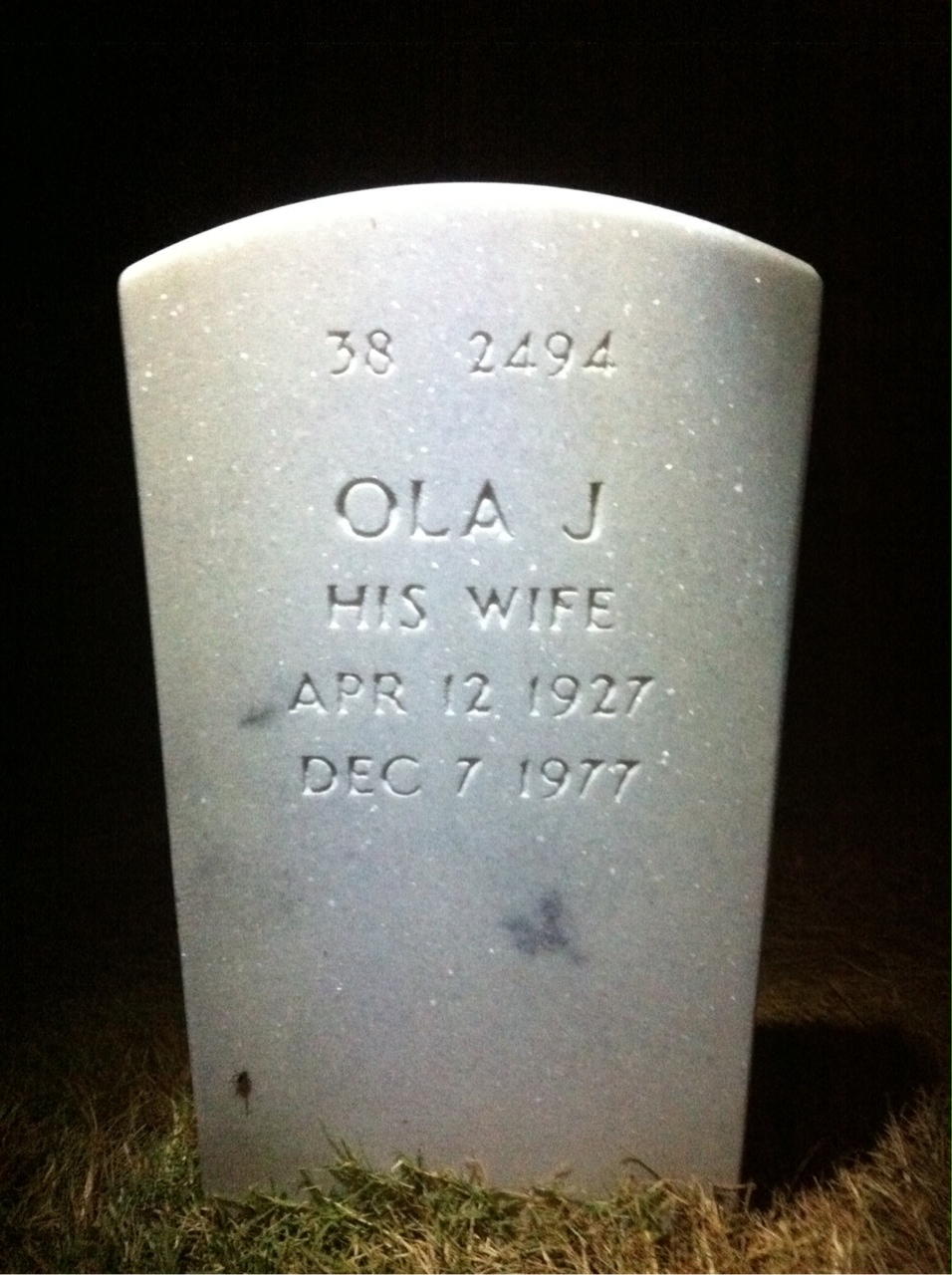 Back of headstone — Cedric Kelly