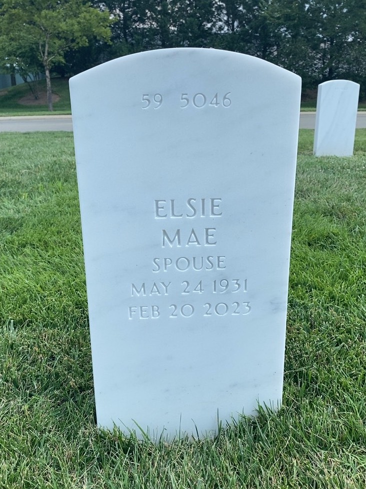 Back of headstone — Willie Currin Newkirk
