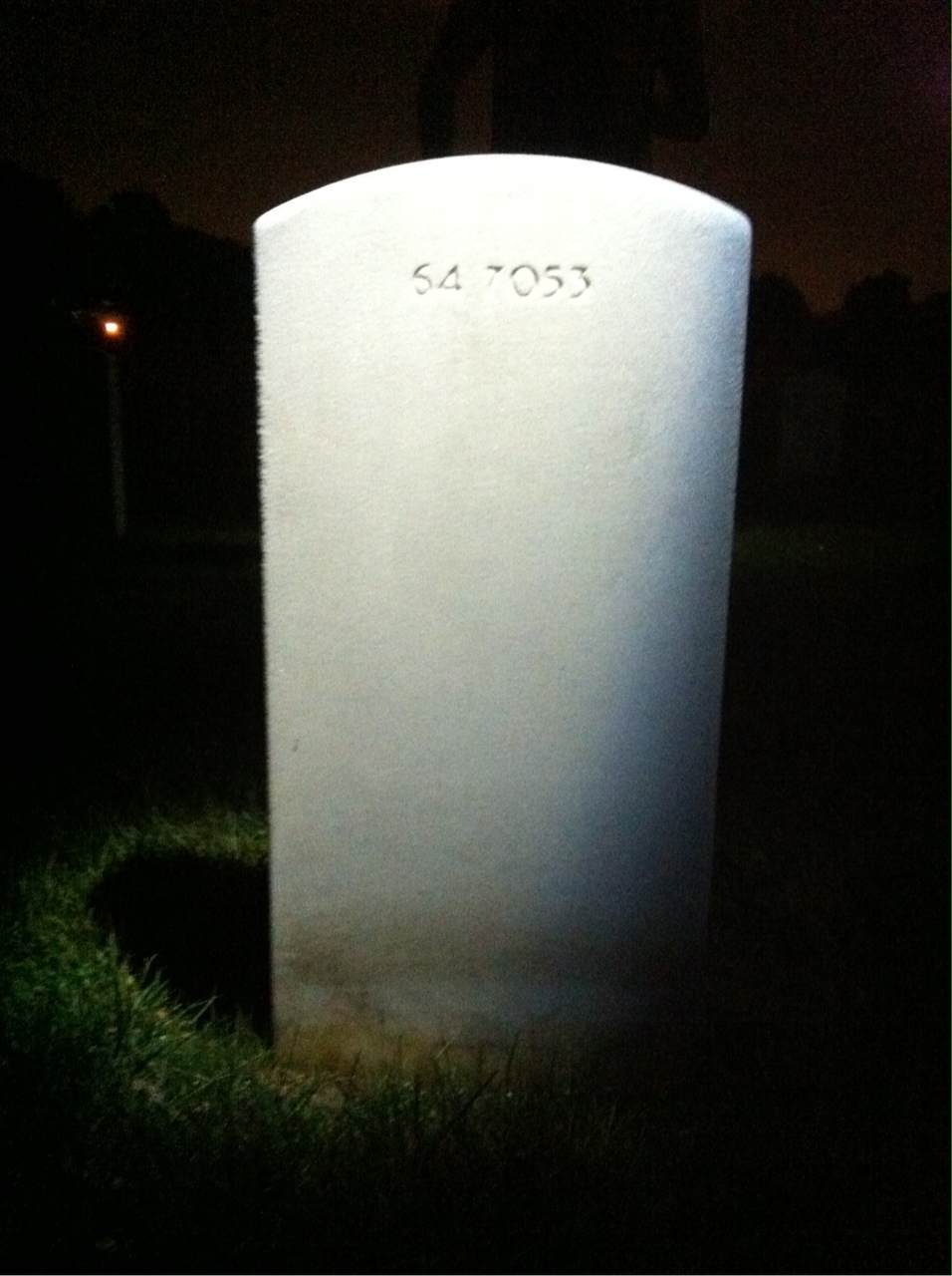 Back of headstone — Sherrie Mullican
