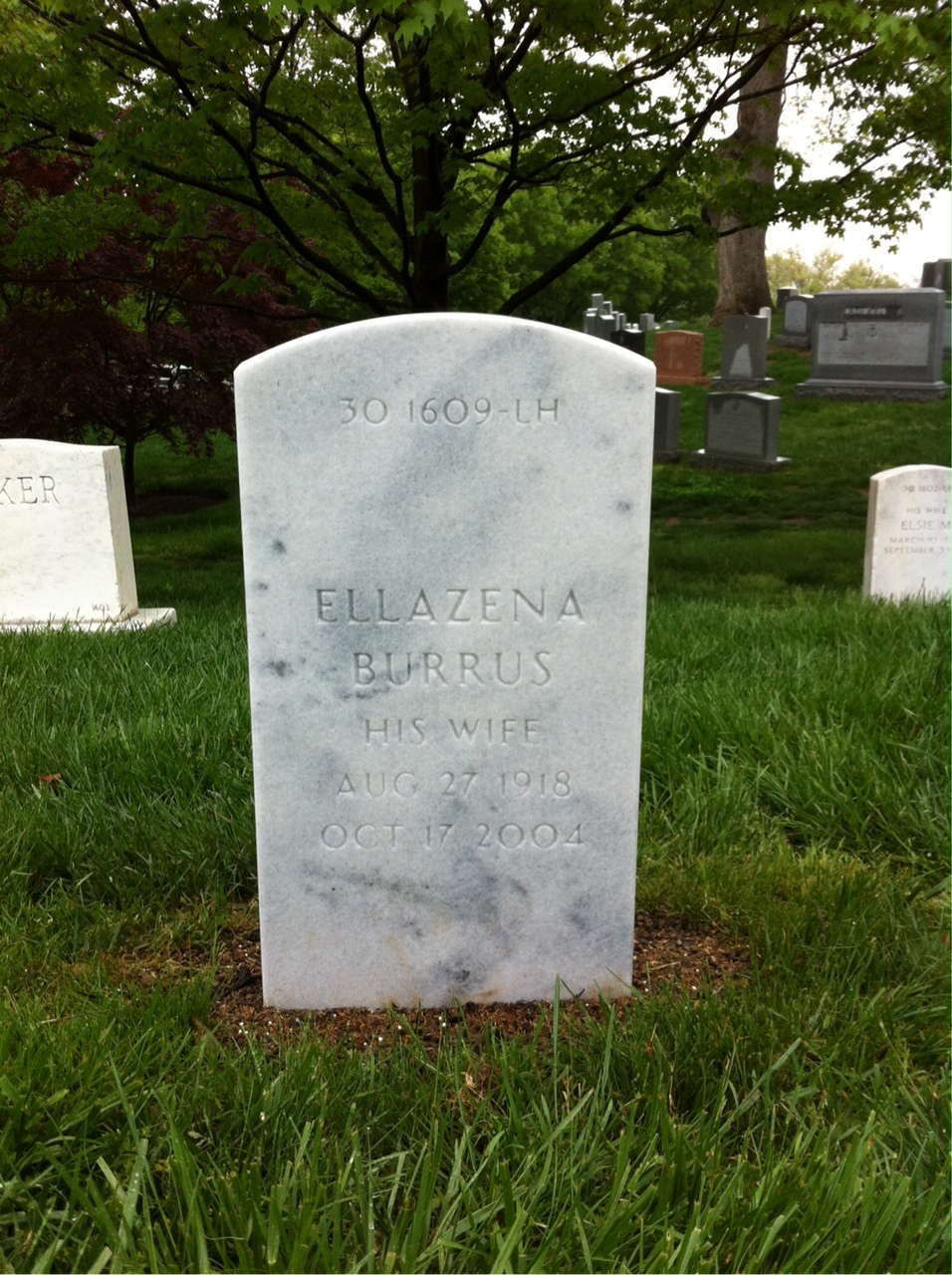 Back of headstone — Archie Cochran
